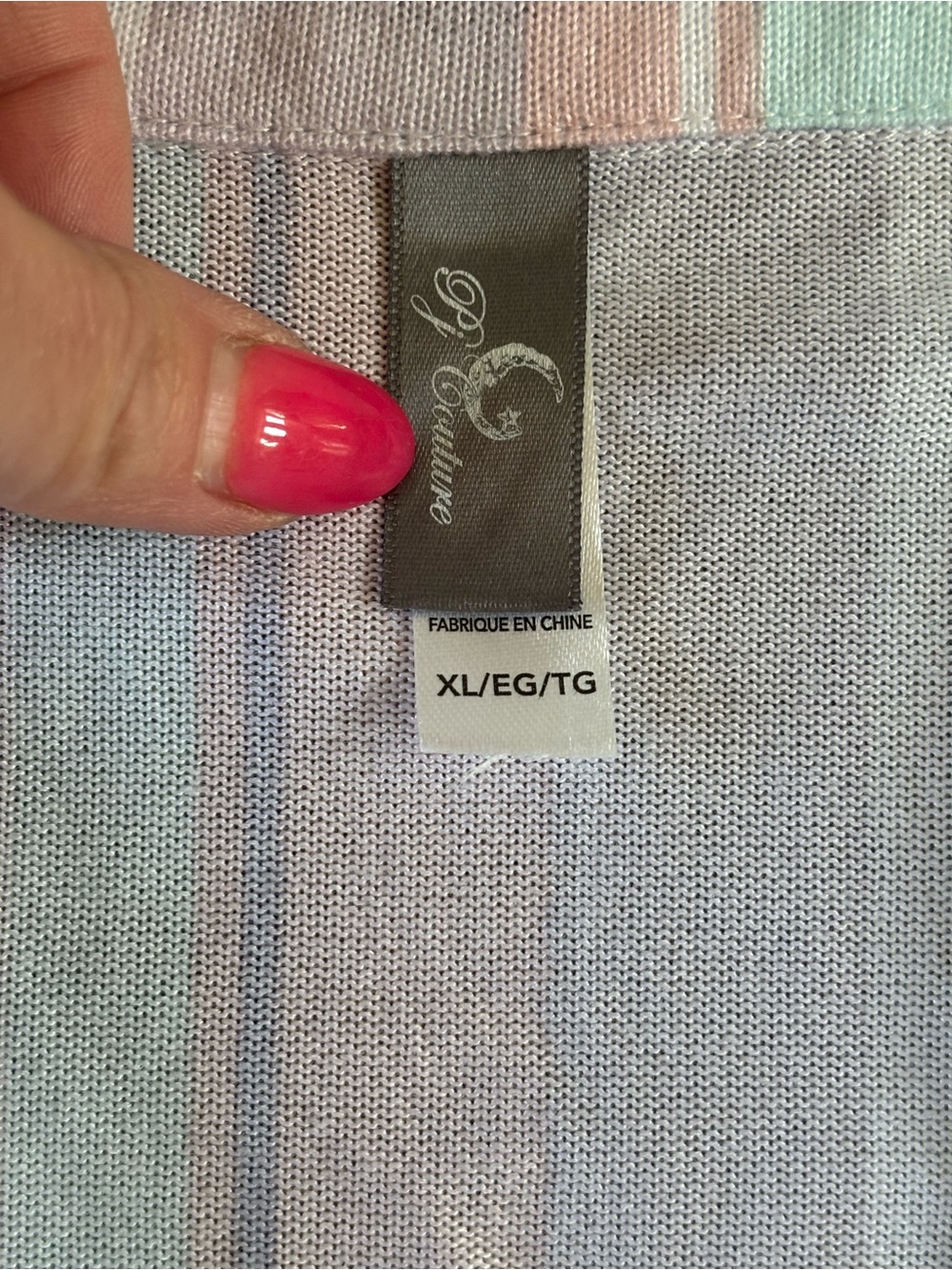 Boutique Pastel Striped Pajama Set | Short Sleeve Top & Shorts | XL - Picture 3 of 14